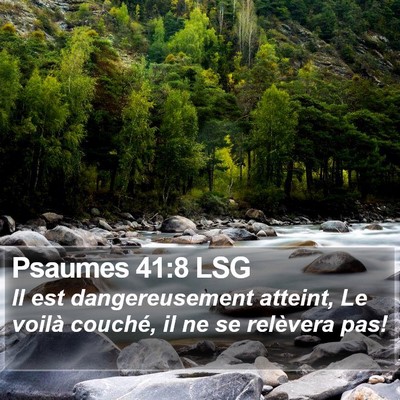 Psaumes 41:8 LSG Bible Verse Image