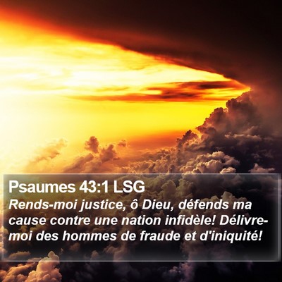 Psaumes 43:1 LSG Bible Verse Image