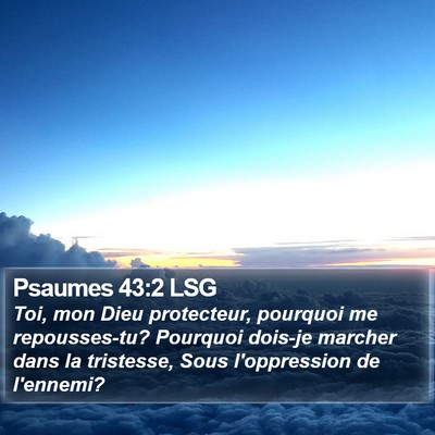 Psaumes 43:2 LSG Bible Verse Image