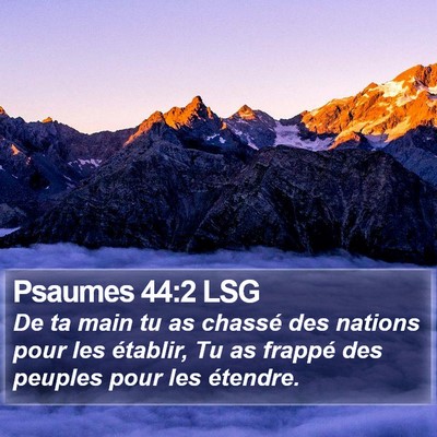 Psaumes 44:2 LSG Bible Verse Image