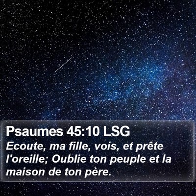 Psaumes 45:10 LSG Bible Verse Image