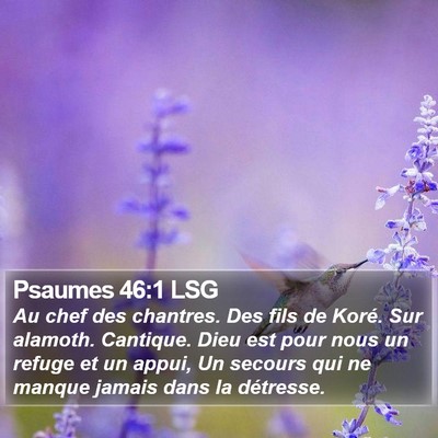 Psaumes 46:1 LSG Bible Verse Image