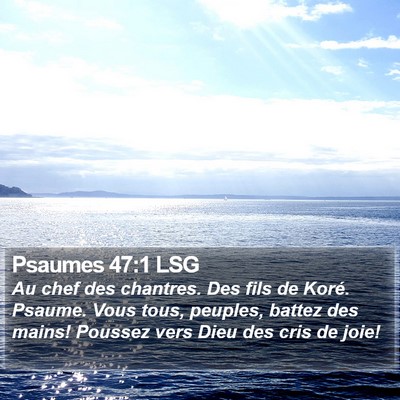 Psaumes 47:1 LSG Bible Verse Image