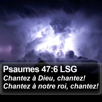 Psaumes 47:6 LSG Bible Verse Image