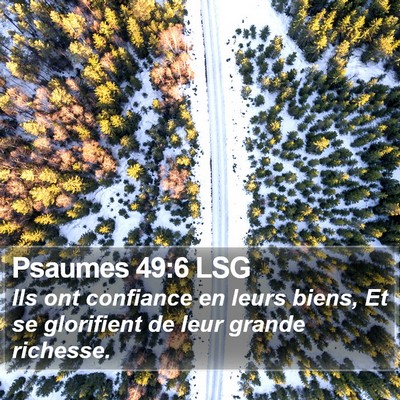 Psaumes 49:6 LSG Bible Verse Image