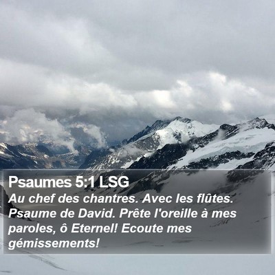 Psaumes 5:1 LSG Bible Verse Image