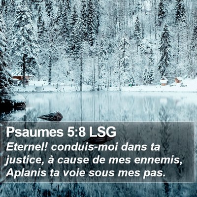 Psaumes 5:8 LSG Bible Verse Image