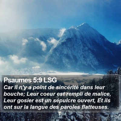Psaumes 5:9 LSG Bible Verse Image