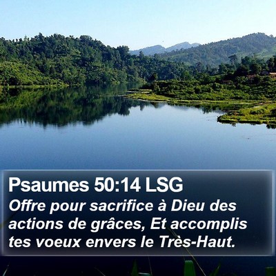Psaumes 50:14 LSG Bible Verse Image