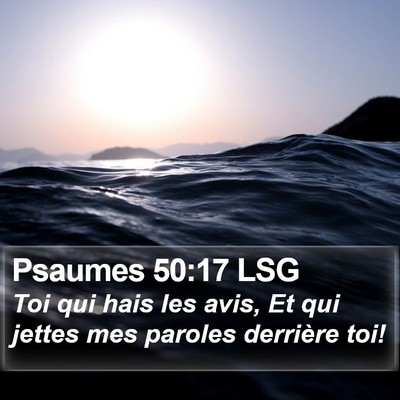 Psaumes 50:17 LSG Bible Verse Image