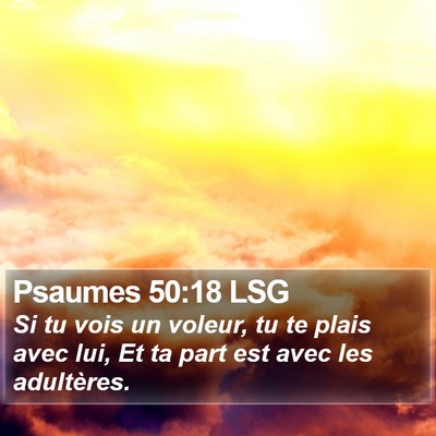 Psaumes 50:18 LSG Bible Verse Image