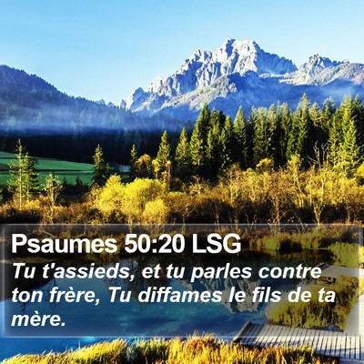 Psaumes 50:20 LSG Bible Verse Image