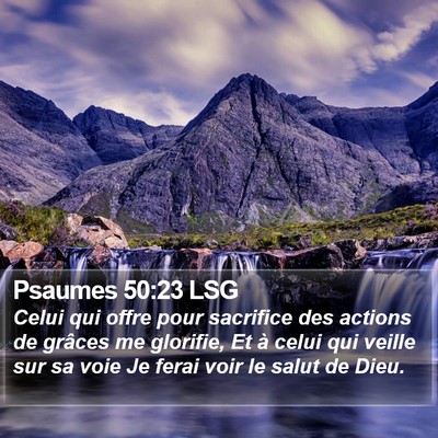 Psaumes 50:23 LSG Bible Verse Image