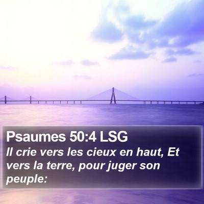 Psaumes 50:4 LSG Bible Verse Image