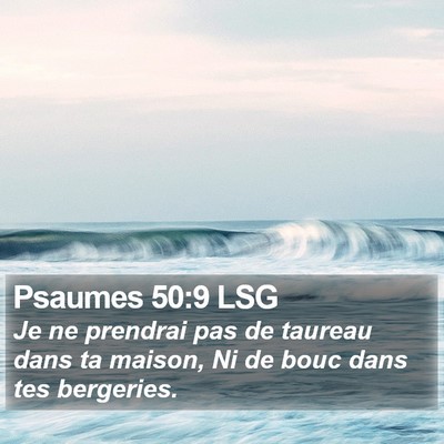 Psaumes 50:9 LSG Bible Verse Image