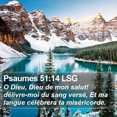 Psaumes 51:14 LSG Bible Verse Image