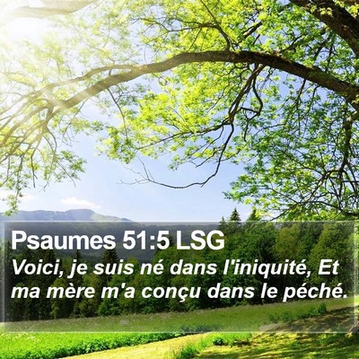 Psaumes 51:5 LSG Bible Verse Image