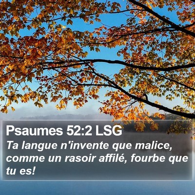 Psaumes 52:2 LSG Bible Verse Image