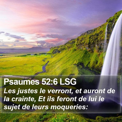 Psaumes 52:6 LSG Bible Verse Image