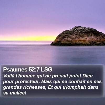 Psaumes 52:7 LSG Bible Verse Image