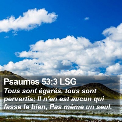 Psaumes 53:3 LSG Bible Verse Image