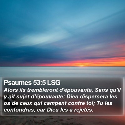 Psaumes 53:5 LSG Bible Verse Image