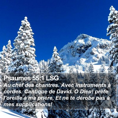Psaumes 55:1 LSG Bible Verse Image