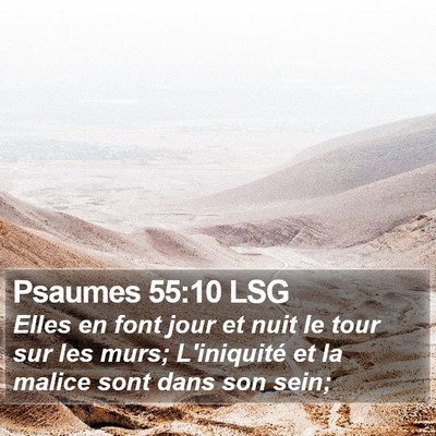 Psaumes 55:10 LSG Bible Verse Image