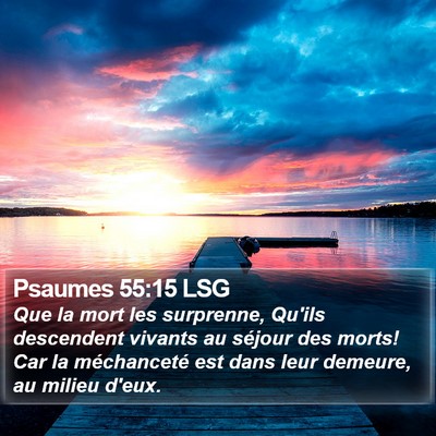 Psaumes 55:15 LSG Bible Verse Image