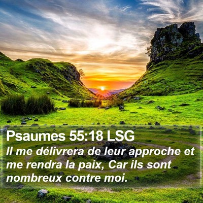 Psaumes 55:18 LSG Bible Verse Image