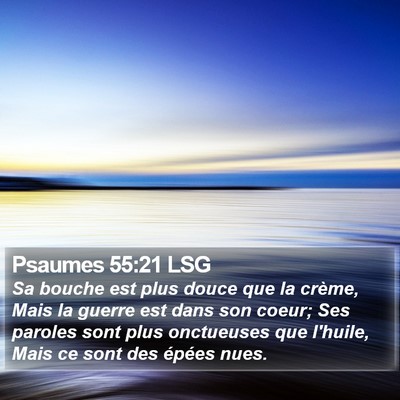 Psaumes 55:21 LSG Bible Verse Image