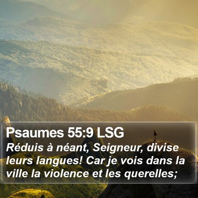 Psaumes 55:9 LSG Bible Verse Image