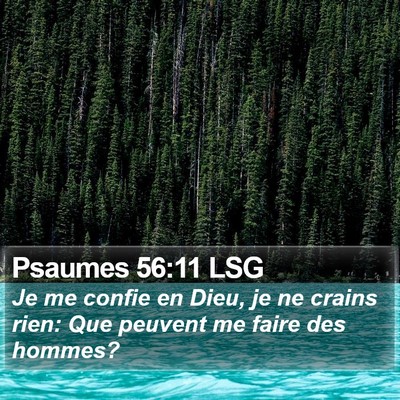 Psaumes 56:11 LSG Bible Verse Image