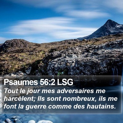 Psaumes 56:2 LSG Bible Verse Image