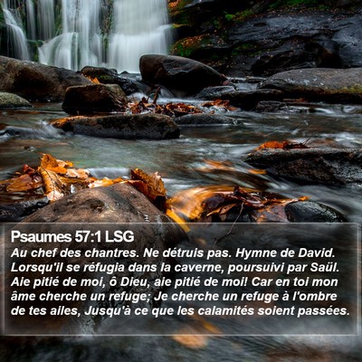 Psaumes 57:1 LSG Bible Verse Image