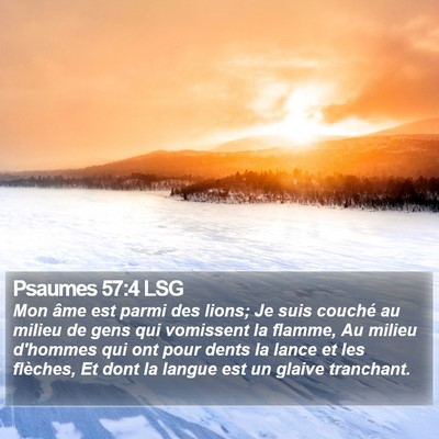 Psaumes 57:4 LSG Bible Verse Image
