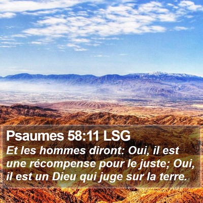 Psaumes 58:11 LSG Bible Verse Image