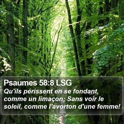 Psaumes 58:8 LSG Bible Verse Image