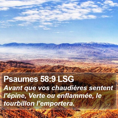 Psaumes 58:9 LSG Bible Verse Image