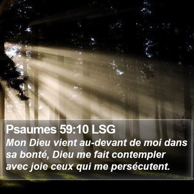 Psaumes 59:10 LSG Bible Verse Image
