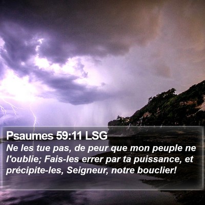 Psaumes 59:11 LSG Bible Verse Image