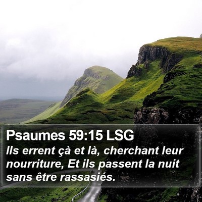 Psaumes 59:15 LSG Bible Verse Image