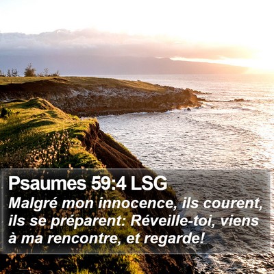 Psaumes 59:4 LSG Bible Verse Image