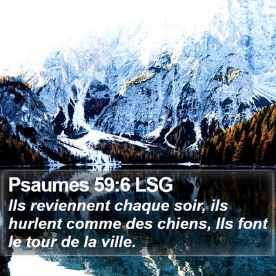 Psaumes 59:6 LSG Bible Verse Image