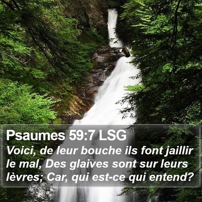 Psaumes 59:7 LSG Bible Verse Image