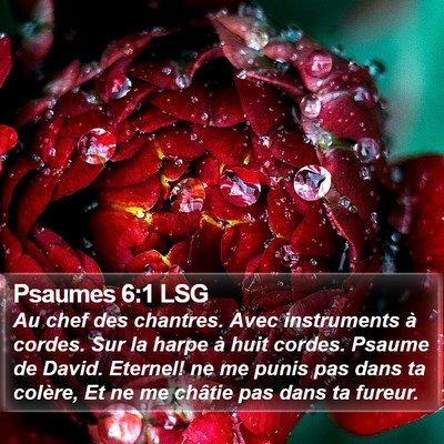 Psaumes 6:1 LSG Bible Verse Image