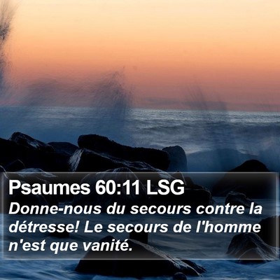 Psaumes 60:11 LSG Bible Verse Image
