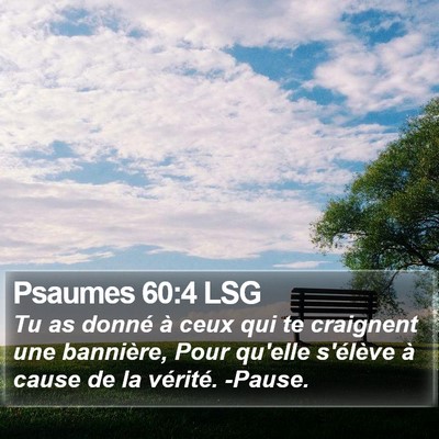 Psaumes 60:4 LSG Bible Verse Image