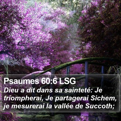 Psaumes 60:6 LSG Bible Verse Image