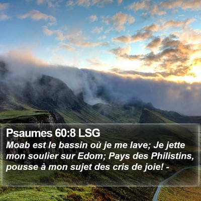 Psaumes 60:8 LSG Bible Verse Image